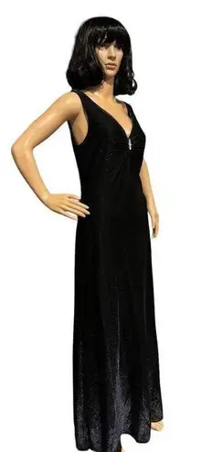 Onyx Nite  Iridescent Dark Black Blue Sleeveless Embellished Formal DRESS size 12