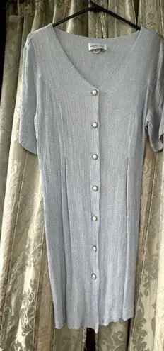 Hayley Paige Occasions Vintage Made In USA (Hayley Too) Mini Pleated Short Sleeve Button Down Dress
