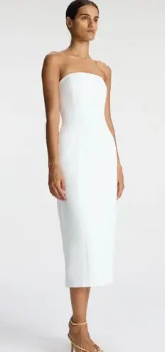 A.L.C. NEW NWT  Elizabeth Strapless Midi Dress In White