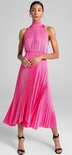 A.L.C. Pink Pleated Midi Dress Size 2