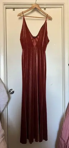 Jenny Bird Jenny Yoo Collection Sullivan Rose Velvet Maxi Dress 14 (see description)