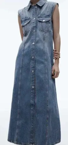 Velvet Heart DENIM DRESS Sleeveless, western maxi dress Size M