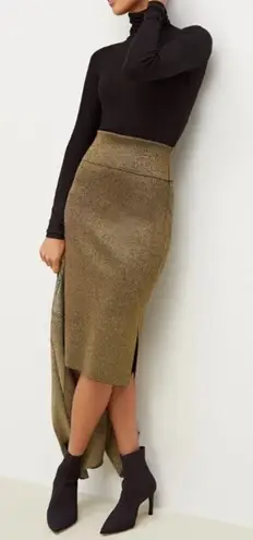 MM.LaFleur M.M. Lafleur The Harlem Skirt - Gold Knit NWT Sz. S