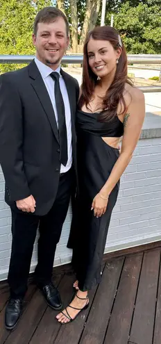 Beginning Boutique  Taleah Maxi Dress Cut-Out Black