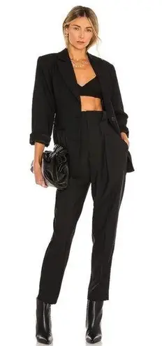 ANINE BING Yves Black High Waist Trouser