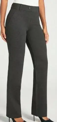 Betabrand Gray Yoga Pants High Waisted Pull-on Straight Leg Work Wear Comfort