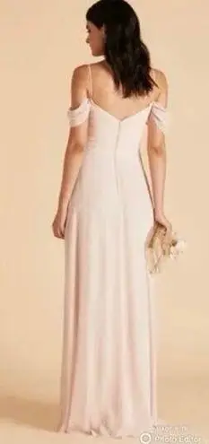 Birdy Grey Devin Convertible Dress Chiffon Pale Blush Pink Size XS Bridesmaid