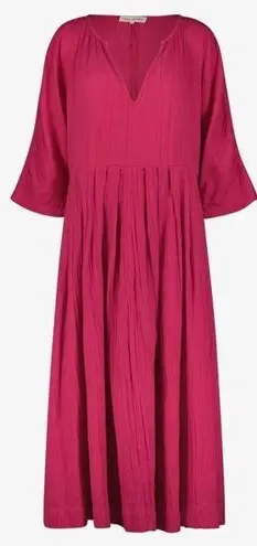 Mara Hoffman Chloe Pleated Cotton-gauze Midi Dress