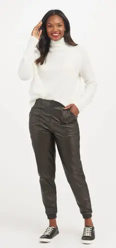 Spanx leather like jogger noir black
