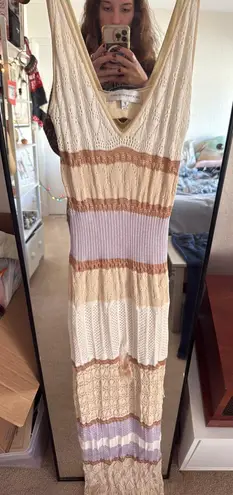 Torn By Ronny Kobo Adriana crochet maxi dress striped dress