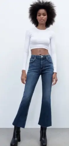 ZARA Cropped Flare Jeans - Image 1