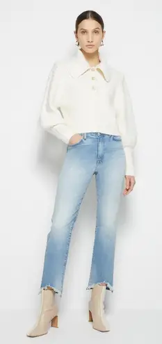 Jonathan Simkhai Jasmine Ivory Knit Jumper Sweater Balloon Sleeve Size Large White - Image 1