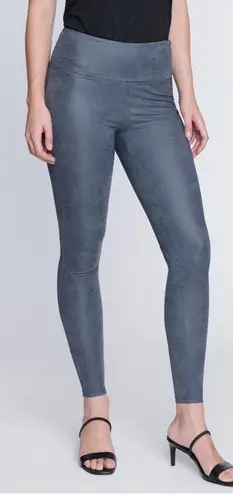 Seven 7 Ultra High Rise Sculpting Faux Leather Leggings NEW Gunmetal Gray