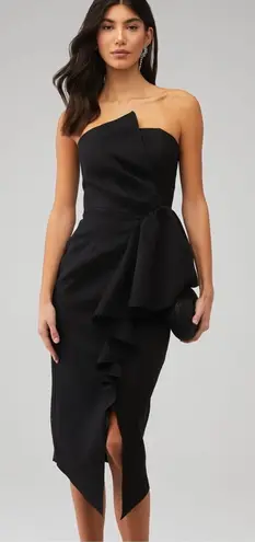 Elliatt MADILYN midi cascade Ruffle Strapless Cocktail Dress size XS. NWT
