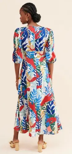 Hutch Maxine A-Line V-neck Maxi Multi Colored Floral pattern Dress Size 6