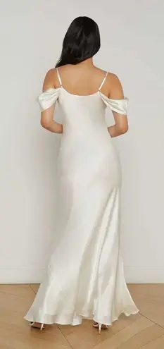 L'Agence Kenna Silk Gown in Ivory