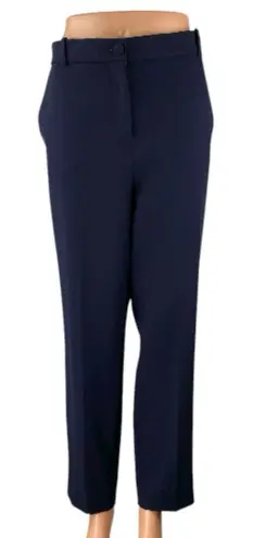 J.Crew Cameron Women's Navy Blue High Rise Straight Trousers Dress Pants Size 14