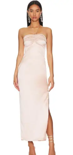 Revolve Champagne Small Formal Maxi Dress