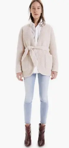 💕MOTHER💕 The Puffer Robe Sweater Jacket Textured Knit Sherpa Warm Bodies NWOT Size M