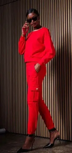 Generation Love Red Collina Chain Sweatshirt & Misha Sweatpants Set