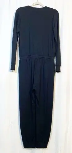 Beyond Yoga Cozy Fleece Long Sleeve Jumpsuit Black