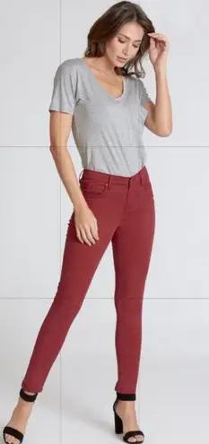 Dear John Gisele High Waisted Maroon Skinny Jeans Size 27