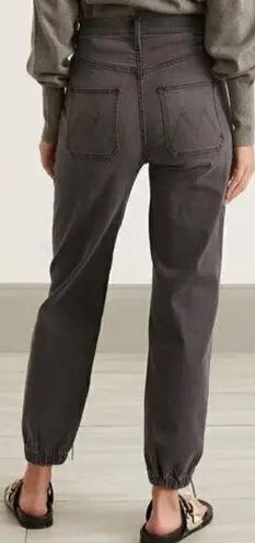 Mother The Wrapper Patch Springy Ankle Jeans in Faded Black Size 23