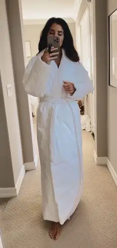 SKIMS COTTON DUVET ROBE, Size XXS, $475
