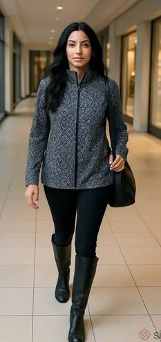 Andrew Marc Marc New York Diamond Pattern Jacket Blazer - Small - Image 1