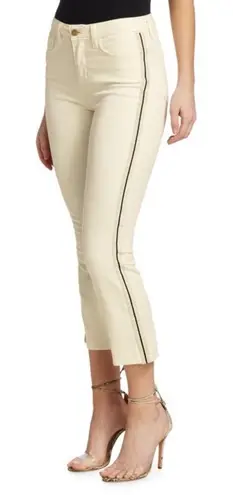L'Agence Nadia Side-Tape Jeans Cream Women's Sz 25 NWT