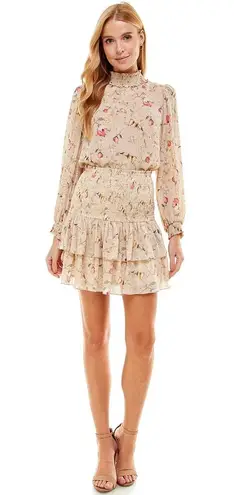 TCEC | Tiered Ruffle Floral Skirt | S | Cream | CS3452 | Sample Sale