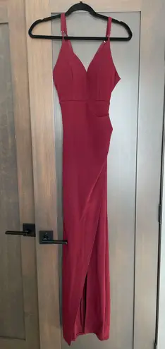 David's Bridal Maroon Prom Dress