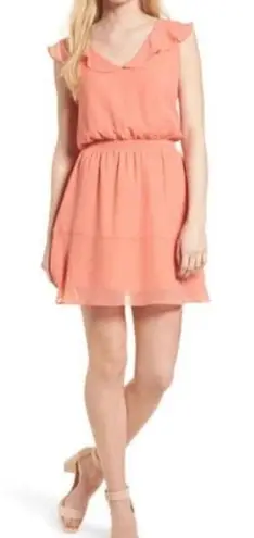 Cupcake And Cashmere Babydoll Chiffon Iniko Blouson Dress Pink