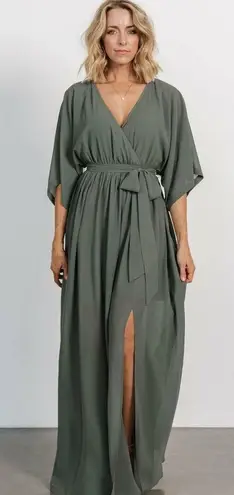 Baltic Born Kia Kimono Dark Sage Maxi Dress