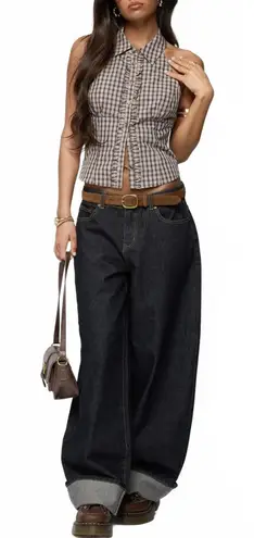 Edikted Kella Low Rise Baggy Jeans NWT Size Small