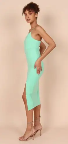 Petal and Pup  Zahra Green Midi Side Slit Dress 8