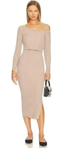 Heartloom Saige Knit Midi Dress in Oat New Womens Sweater Tank