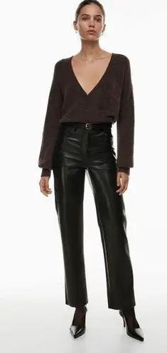 Wilfred NEW Aritzia  The Melina High-waisted Vegan Leather Pants Black