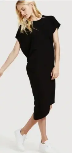 Kit and Ace Drape Wave Navy Blue Asymmetric T