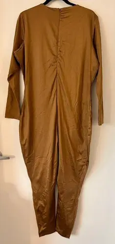 SKIMS The Scoop Neck Long Sleeve Onesie in Caramel Brown Size 4X NWT