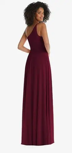 After Six Dessy Cabernet bridesmaids dress