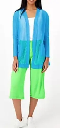 Lug Skeeter Sheer Illusion Cardigan Small Sky Blue