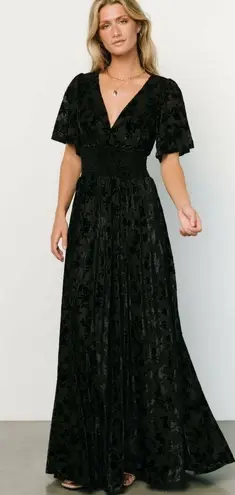 Baltic Born Veronica Velvet Maxi Dress Short Sleeve New Without Tags