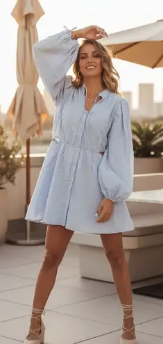 SOVERE Vive Cut Out Smock Dress