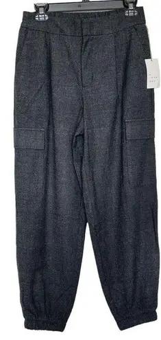 A New Day  Women's Pants Size 6 High-Rise Ankle Jogger Brown Charcoal Plaid