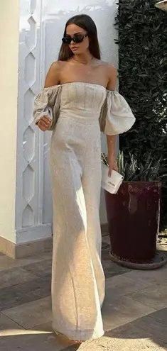 COMMENSE Linen Blends Puff Sleeve Jumpsuit
COLOR