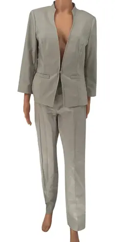 W By Worth W By Worth Carlisle Pant Suit Set Womens 10 Beige Career Business Jacket