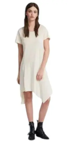 All Saints Ella Fifi Tee Dress Vintage White Lagenlook Small NEW