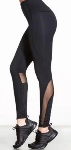 Alala  black high rise mesh perforated full length siren leggings