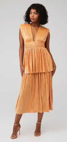 Sabina Musayev
Women's Orange Ophelia Pleated Maxi Dress Large